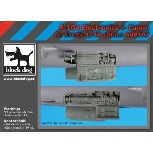 ブラックドッグ A48107 1/48 F-104 電子機器+カノン砲 （キネティック用）