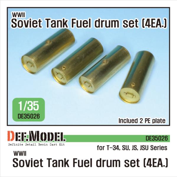 DEFモデル DE35026 1/35 WWII ソビエト戦車 燃料ドラム缶セット T-34/SU/...