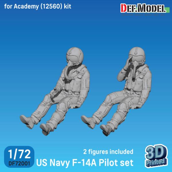 DEFモデル DF72001 1/72 アメリカ海軍 F-14A パイロットセット(2体)(アカデミ...