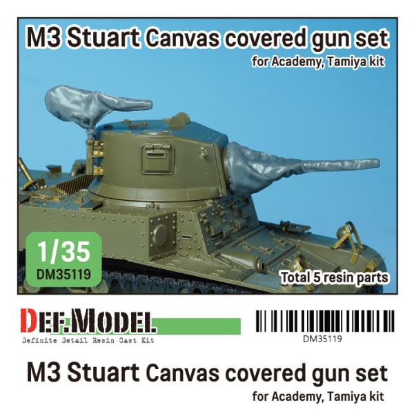 DEFモデル DM35119 1/35 WWII アメリカ M3 スチュアート キャンバスカバーで覆...