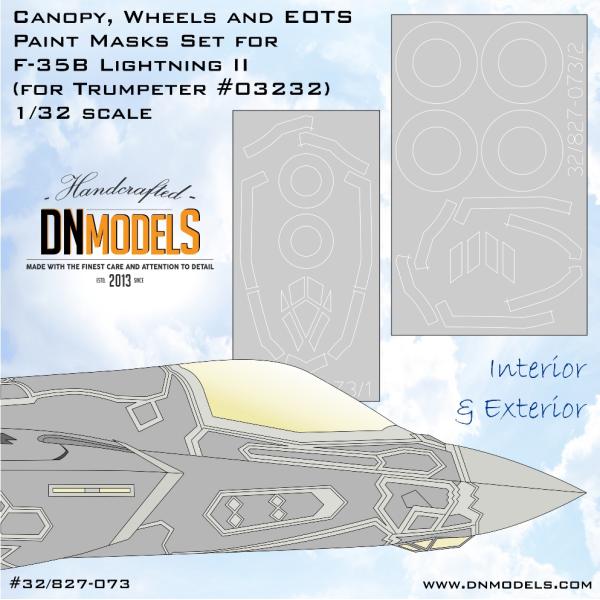 DNモデル 32/827-073 1/32 F-35B ライトニング II キャノピー、ホイール、E...