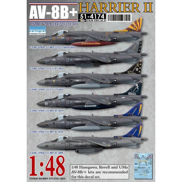 DXM 51-4174 1/48 アメリカ海兵隊 AV-8B プラス ハリアー II VMA-214...