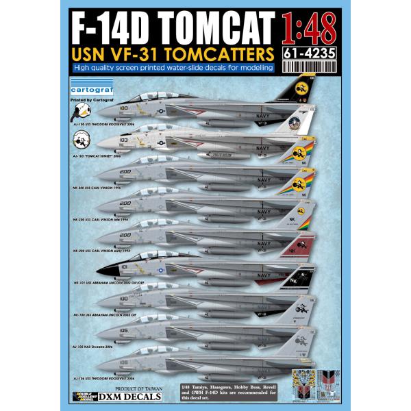 DXM 61-4235 1/48 アメリカ海軍 F-14D トムキャット VF-31 トムキャッター...
