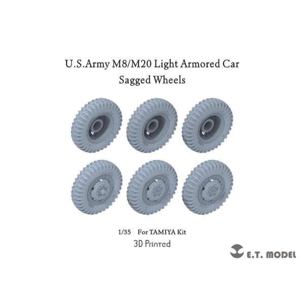 E.T.モデル P35-150 1/35 アメリカ陸軍 M8/M20軽装甲車 自重変形ホイール(タミ...