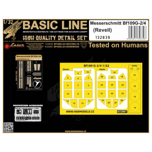 HGW 132839 1/32 メッサーシュミット Bf109G-2/4 シートベルト BASIC ...