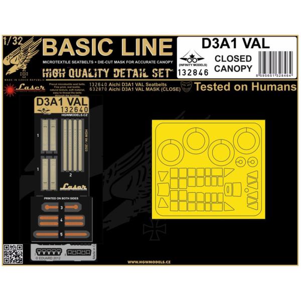 HGW 132846 1/32 D3A1 VAL (キャノピー閉状態) シートベルト BASIC L...