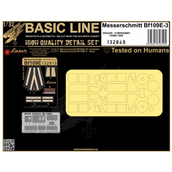 HGW 132849 1/32 BF 109E-3 シートベルト BASIC LINE: seatb...