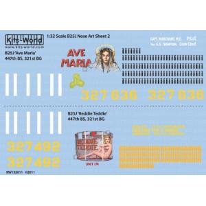 キッツワールド KW132011 1/32 WWII B-25J ミッチェル `Ava Maria`...