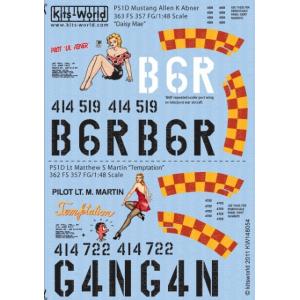 キッツワールド KW148054  1/48 WWII アメリカ陸軍航空軍 P-51D マスタング ...