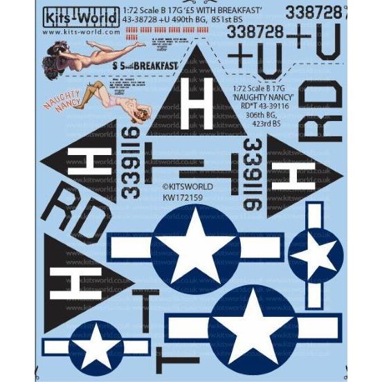 キッツワールド KW172159 1/72  B 17G ‘  5 WITH BREAKFAST’ ...