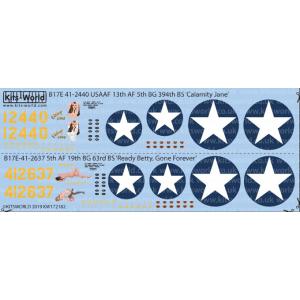 キッツワールド KW172182  1/72 B17E 41-2440 USAAF 13th AF ...