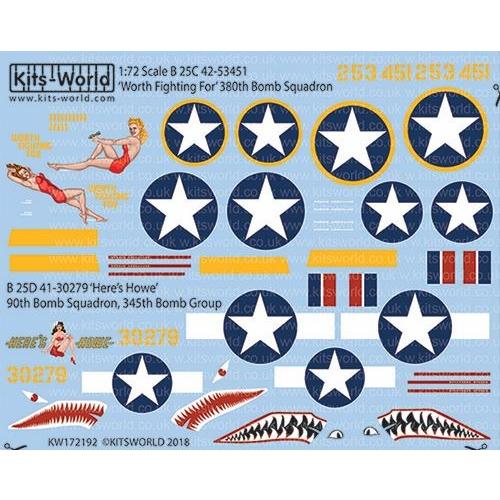 キッツワールド KW172192  1/72 WW.II アメリカ軍 B-25C/D ミッチェル W...