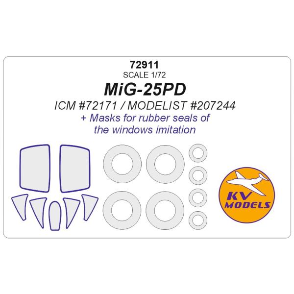 KVモデル 72911 1/72 MiG-25PD (ICM #72171 / モデリスト #207...
