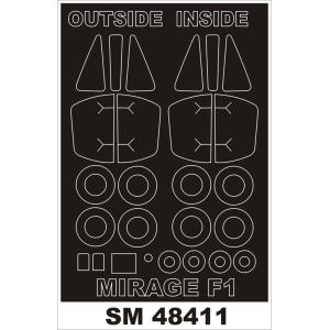 モンテックス SM48411 1/48 ミラージュ F1 CT/CR (キティホーク用) ミニマスク