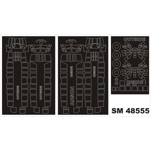モンテックス SM48555 1/48 アプロ アンソン(エアフィックス用) ミニマスク