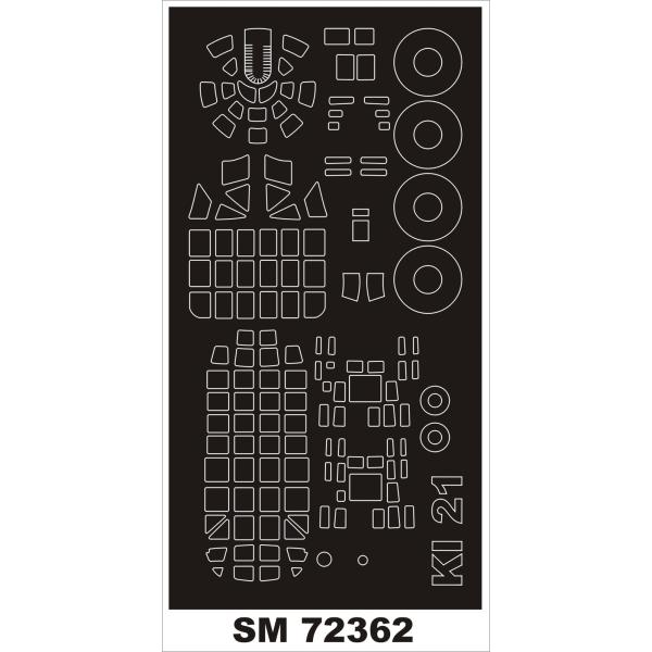 モンテックス SM72362 1/72 キ21 九七式重爆撃機(ICM用) ミニマスク