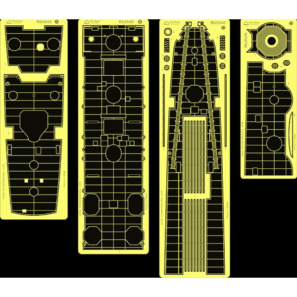 レインボーモデル Rb3548 1/350 日本海軍 軽巡洋艦 多摩 1944 エッチング甲板 (P...