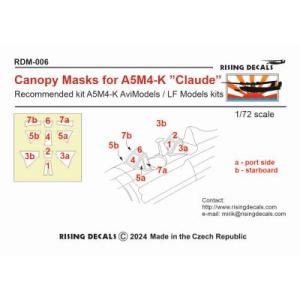 ライジングデカール RDM-006 1/72 二式練習戦闘機 A5M4-K "Claude" キャノ...