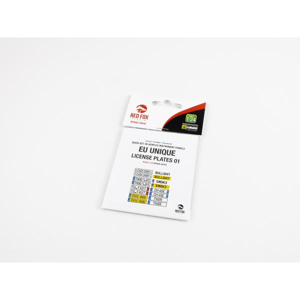 レッドフォックススタジオ RFSQS-24019 1/24 個性的ナンバープレート vol.01 (...