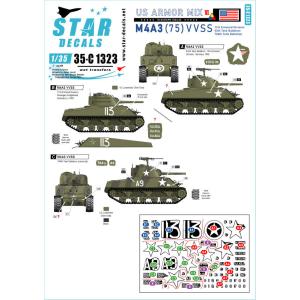 スターデカール 35-C1323 1/35 アメリカ AFV ミックス＃6 ヨーロッパでのM4A3(...