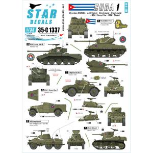 スターデカール 35-C1337 1/35  キューバ軍の戦車とAFV＃1 M4A3E8シャーマン ...