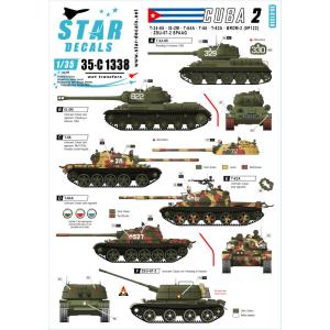 スターデカール 35-C1338 1/35  キューバ軍の戦車とAFV＃2 T-34/85 IS-2...