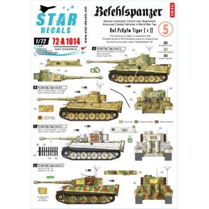 スターデカール 72-A1014 1/72 指揮戦車 #5 タイガーI/II｜panzerlehr