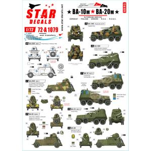 スターデカール 72-A1079 1/72 他国軍で運用されたBA-10M ＆ BA-20M装甲車....