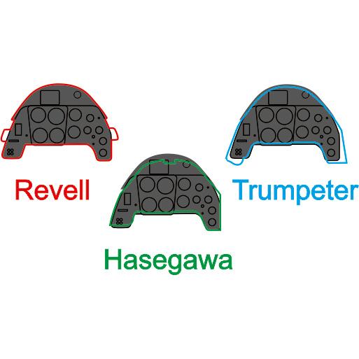 ヤフーモデル YMA3203 1/32 メッサーシュミットBf109G 計器盤 (レベル用）