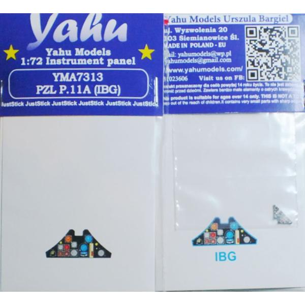 ヤフーモデル YMA7313 1/72 PZL P.11A 計器盤 （IBG用）