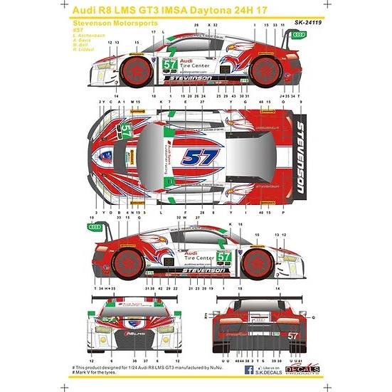 SKデカール SK24119 1/24 アウディ R8 LMS GT3 IMSA デイトナ 24H ...