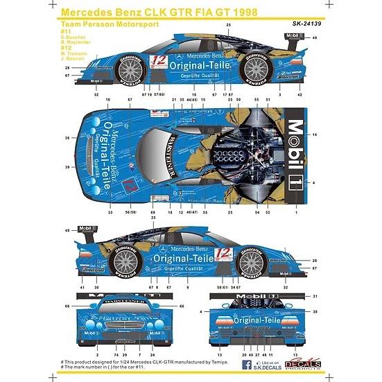 SKデカール SK24139 1/24 メルセデス ベンツ CLK GTR FIA GT 1998 ...