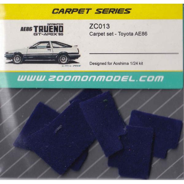ZoomOn ZC013  1/24 カーペットセット - トヨタ AE86 - ブルー(アオシマ用...