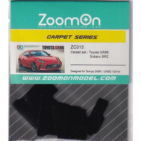 ZoomOn ZC015 1/24 カーペットセット - トヨタ GR86・スバル BRZ - ブラ...