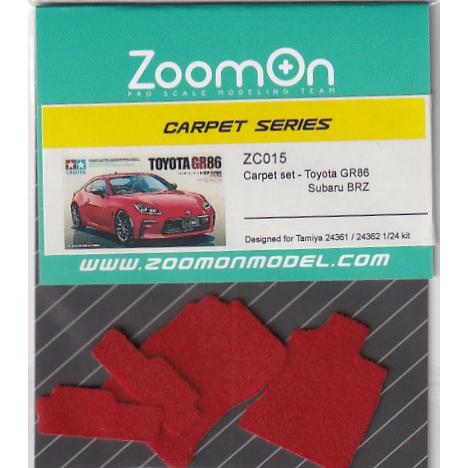 ZoomOn ZC015 1/24 カーペットセット - トヨタ GR86・スバル BRZ - レッ...