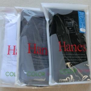 HanesクルーネックTシャツ３枚セット HW1-101　【L】　1417き　(090)ブラック　(080)グレー　(010)ホワイト｜paostore