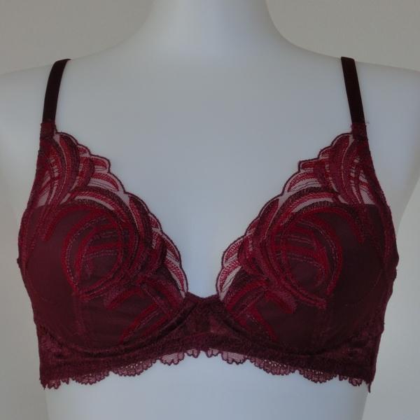 【B70/B75/C70/・ワイン/オフ白】p4451　ノンワイヤーブラジャー　FL111　P　8,...