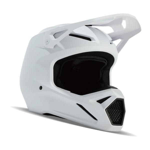 FOX オフロードヘルメット 24 V1 HELMET SOLID MATT WHITE ソリッド ...