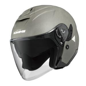 KOMINE ジェットヘルメット グレー 箱付き コミネ（Komine） HK-172 FL コンポジット FRP ジェットヘルメット