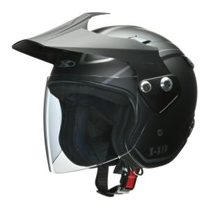 LEAD X-AIR RAZZO-V マットブラック バイザー付きジェットヘルメット｜papa-mart
