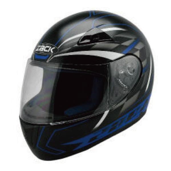 キッズサイズ フルフェイスヘルメット TNK工業 ZK-1 ハーフマッドブラック/ブルー/チェッカー...