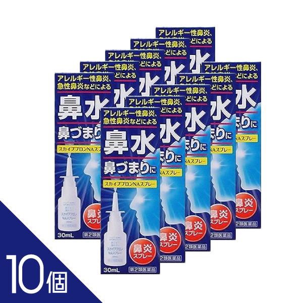 【第2類医薬品】  『スカイブブロンNAスプレー30ml 10個セット』花粉症 鼻づまり 鼻みず 同...