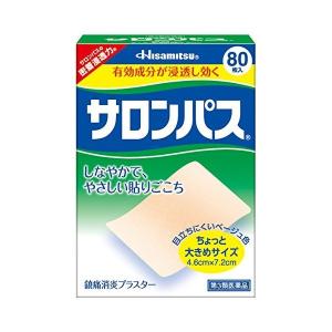 【第3類医薬品】 サロンパス 80枚入 ×6｜papamama