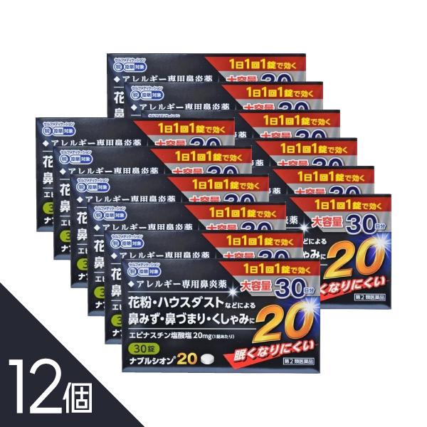 アレジオン20のジェネリック 12個『 ナブルシオン20 30錠 』１年分 花粉症 同処方エピナスチ...