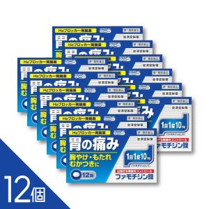 【12個】「ファモチジン錠 クニヒロ 12錠 」ガスター10と同処方 胃痛 胃の痛みに効く薬 胃酸を抑える薬 胃腸薬 胃薬 【第1類医薬品】｜インディアン・シーディ薬局