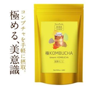 『コンブチャ 極KOMBUCHA 60粒 ＜５袋セット＞』 サプリ オリゴ糖 紅茶キノコ 紅茶 サプリメントの商品画像