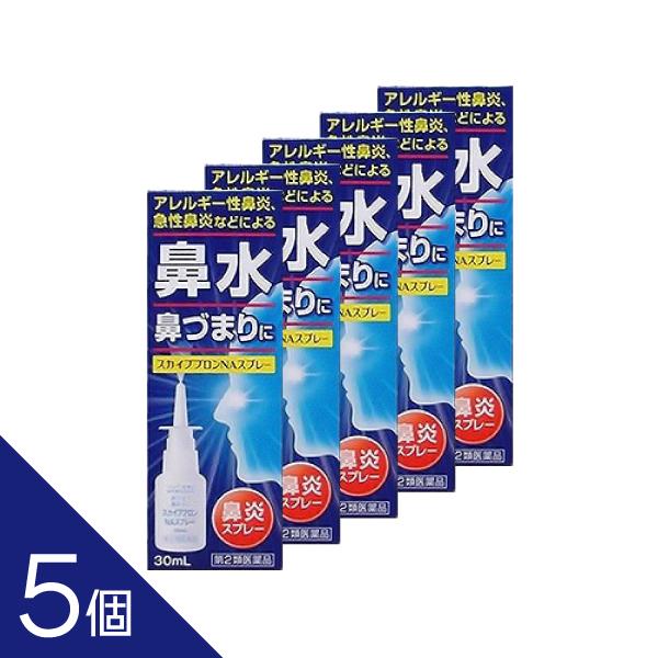 【第2類医薬品】 『スカイブブロンNAスプレー30ml 5個セット』花粉症 鼻づまり 鼻みず ナザー...