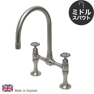 蛇口 おしゃれ キッチン ステンレス ミキサー 混合栓 スワン型