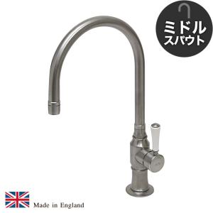 蛇口 キッチン ステンレス 混合栓 スワン型 シングルレバー