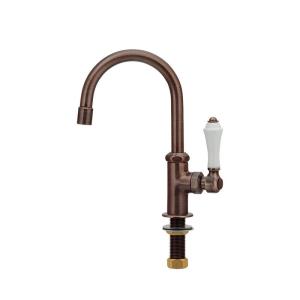 蛇口 おしゃれ 可愛い 水道 水栓 手洗い 立形スワンレバー水栓